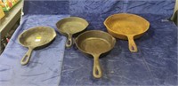 (4) Assorted Cast Iron Skillets