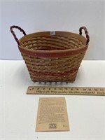 LARGE HENN WORKSHOP BASKET WITH LEATHER HANDLES