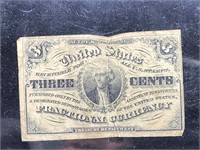 3 cent Fractional currency 1863 War era