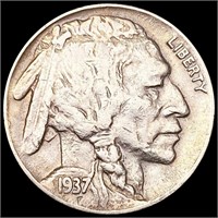 1937-D Buffalo Nickel NEARLY UNCIRCULATED