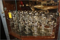 20pc Glassware w/ silver color rim