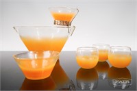 Set of Glassware Including Dipping Set