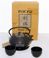 Rik You Japanese Cast Iron Tea Kettle with Cups