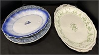 Blue Nautical Decorated Dish, (3) Vintage English