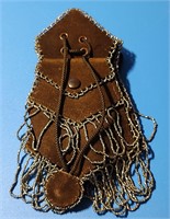 Small Beaded Leather Purse