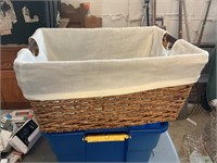 Basket with cloth lining