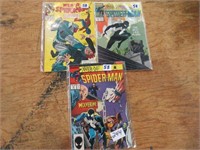 Three Spiderman Comic Books