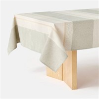 60x84 Green Striped Tablecloth - Threshold