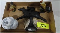 Horse and Rider / Chicken Figurines Lot
