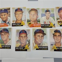 9- 1953 TOPPS BASEBALL CARDS