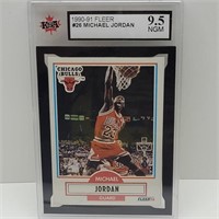 1990-91 FLEER MICHEAL JORDAN CARD 9.5 NGM