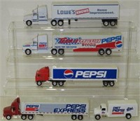 5x- Various 1/64 Pepsi & Lowe's Semi Trucks
