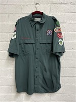 Vintage Boy Scouts BSA Venturing Uniform Shirt (L)