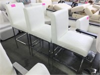 (3) Chrome & Upholstered Barstools