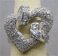 Sterling Silver size 6 ring weight 8.90 grams.
