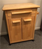 Wood Kitchen or Work Cabinet on Rollers