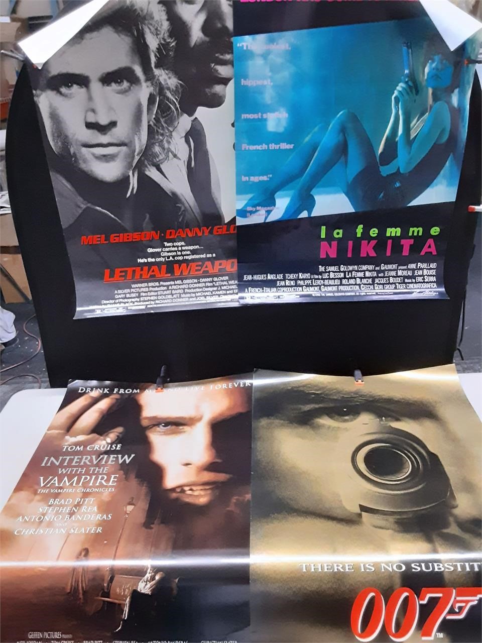 4 MOVIE POSTERS--2 ARE TRANSLUCENT