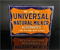 Universal Natural Milkers Alternates Tin Farm Sign