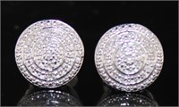 Double Beaded Diamond Stud Earrings