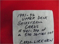 1991 -92 upper deck basket ball cards, 401-500