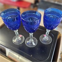 Saphire blue Water Goblets