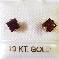 $100 10K Garnet Earrings