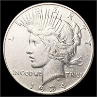 1934 Silver Peace Dollar LIGHTLY CIRCULATED