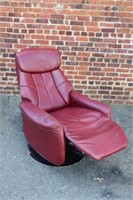 Vintage Red Leather Recliner