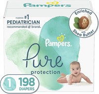 Diapers Size 1, 198 Count Pampers Pure Protection