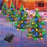 Homeleo 4 Set Solar Christmas Tree w/ 80pcs Multic