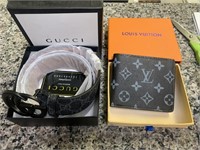 Reproduction Louis Vuitton Wallet, Gucci Belt