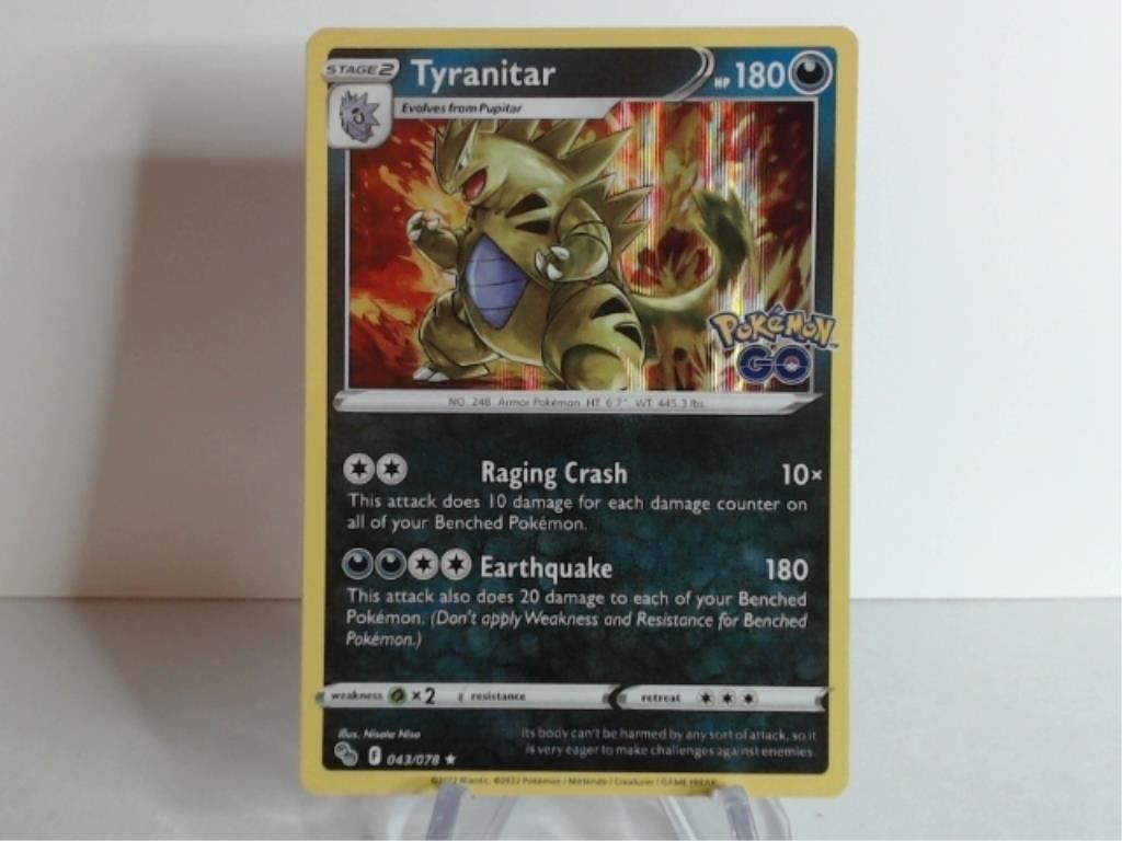 Pokemon Card Rare Tyranitar Holo Stamped