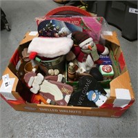 Box Lot of Christmas Decorations