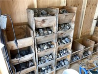 Left Side of Shed Rock Collection w/ Wooden Crates