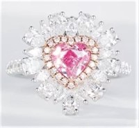 1ct Natural Pink Diamond 18Kt Gold Ring