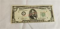 1950 B $5 BANKNOTE