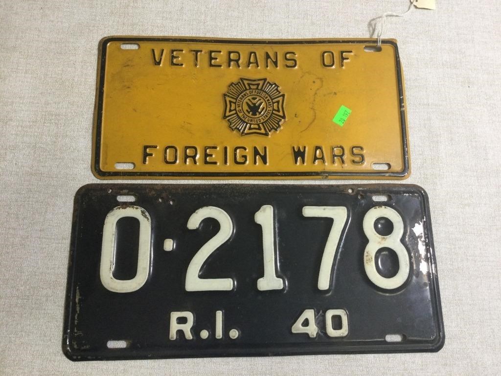 Veterans of Foreign War Plate