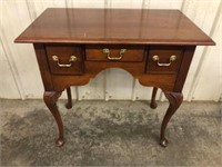 QUEEN ANN STYLE LEG SIDE TABLE WITH DRAWERS