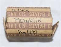 10 DOLLAR ROLL OF SILVER FRANKLIN HALVES