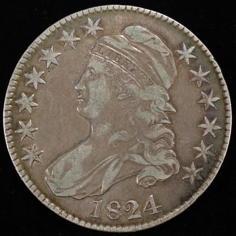 1824 BUST HALF DOLLAR VF