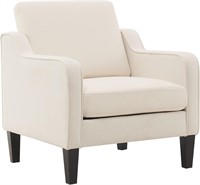 VINGLI Mid Century Modern Accent Chair  Beige