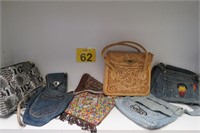 Purses - Leather, Beaded & Jean