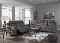 Ashley 86705 Jesolo Gray DBL REC Sofa & Love Seat