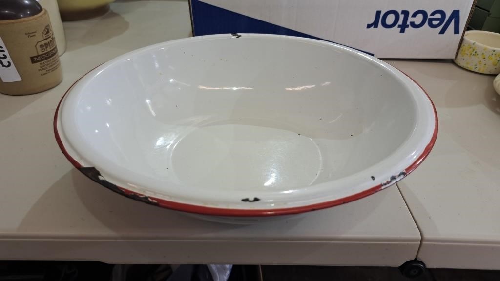 13? Inch granite ware bowl