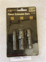 power extension bar 1/4, 3/8, 1/2