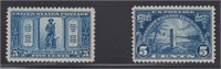 US Stamps #616 & 619 Mint NH, well-centered and fr