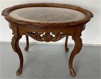 Carved Side Table w/ Cherubs/Angles