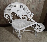 Wicker Petticoat Chair 35h x 46w x 20"d