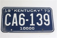 1973 Kentucky Truck 10000 License Plate