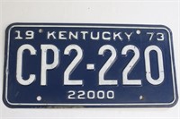 1973 Kentucky Truck 22000 License Plate